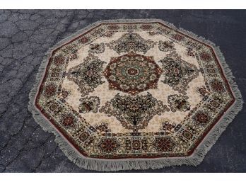 MADE BY ALFOMBRAS IMPERIAL BEIGE COLOR OCTAGON SHAPE RUG