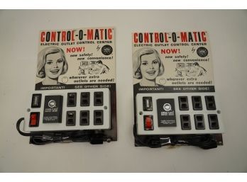 OLD NEW STOCK (2) FEDTRO CONTROL-O-MATIC ELECTRIC OUTLET CONTROL CENTER