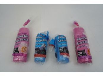 LOT OF 4 SCENTED SMALL OFFICE GARBAGE BAGS