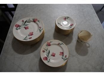 17 PIECES HAND PAINTED CHINA MADE IN USA WOODMERE