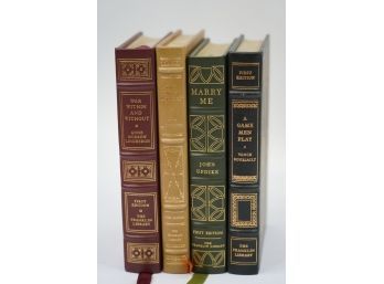 SET OF 4 FIRST EDITION THE FRANKLIN LIBRAY LEATHER-BOUND BOOKS