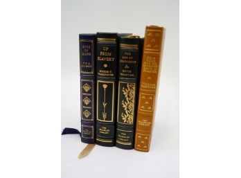SET OF 4 LEATHER-BOUND BOOKS FROM THE FRANKLIN LIBRARY INCLUDING W.E.B. DU BOIS
