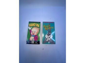 LOT OF 2 SEALED PORKY PIG AND BUGS BUNNY VHS TAPES