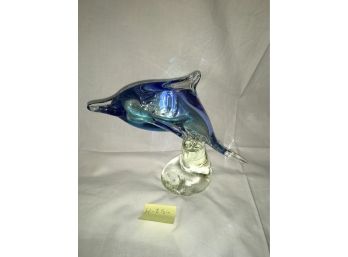 Small Glass Dolphin