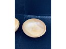 HANDMADE WOOD CARVED LOT OF 2 BOWLS