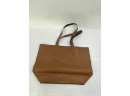 LIKE NEW NO BRAND BROWN LEATHER WOMEN'S BAG