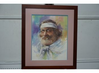 WATERCOLOR TITLE ' DON TICO' SIGNED BY WILMAR LOPEZ