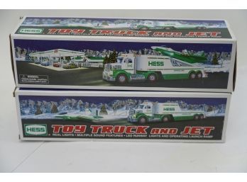 LOT OF 2 NEW COLLECTIBLE HESS TOY TRUCK AND JET