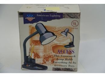 GOOSENECK LAMP WITH ACCESSORY TRAY IN BOX
