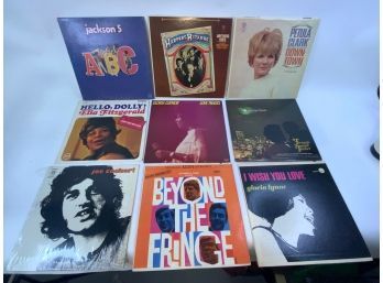LOT OF 9 ASSORTED RECORDS, R1