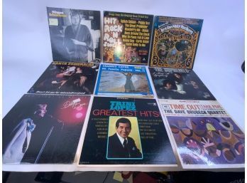 LOT OF 9 ASSORTED RECORDS, R2