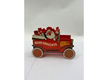 CALLING ALL VINTAGE COLLECTORS-MERRY CHRISTMAS NAPKIN HOLDER