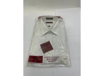 BRAND NEW SEALED COVINGTON WHITE LONG SLEEVE DRESS SHIRT SIXE 16.5 INCHES