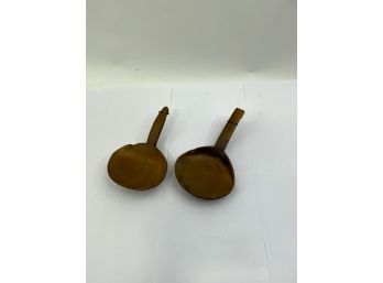 LOT OF 2 WOOD LARGE SPOONS