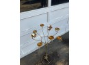 RUSTIC METAL OUTDOOR CANDLE STICK HOLDER