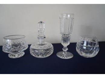 LOT OF 4 ASSORTED WATERFORD CRYSTAL DECORATIONS