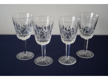 WATERFORD CRYSTAL, KENMARE PATTER SHEERY STEMED GLASSES (4)