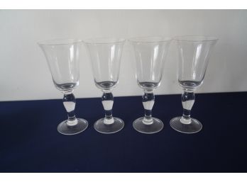 Seneca Ingrid Set Of 4 Wine Tall Glasses Made By Lenox