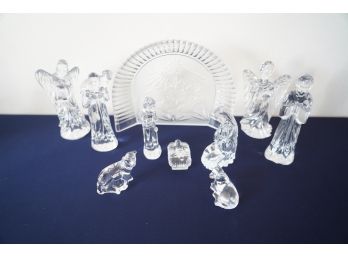 Waterford Crystal Nativity 10 Piece Set In Excellent Conditions