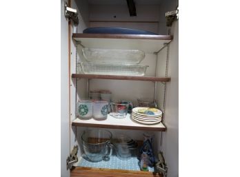 Entire Kitchen Cabinet Of Assorted Trays, Glasses And More!