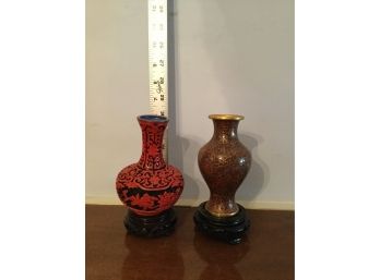 Small Vases On Pedestals