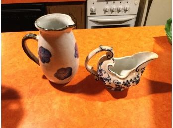 Gravy Boat And Pitcher