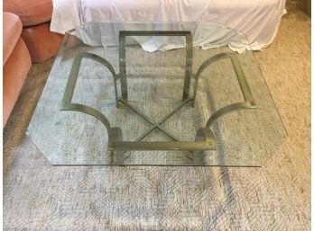 Stainless Steel Base Glass Top Morden Coffee Table