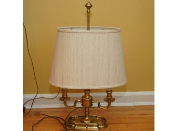 Brass Lamp With Shade Double Lights