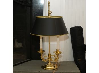 Double Candle Style Lamp (adjustable) W/metal Shade