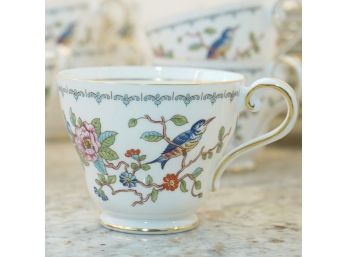 Ansley Blue Bird Design Tea Cup Set