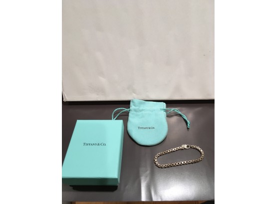 Tiffany & Company Sterling Silver  Bracelet With Box