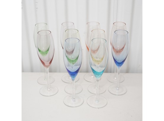 Set Of Ten Glasses Multi Color