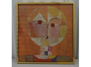 Reproduction-Klee Picasso Style Circular Mans Head Print