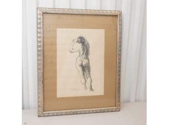 22x18 In Sketch Of Nude Woman By Sospain 1945