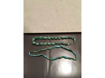 Lot Of 2 Turquoise Necklaces