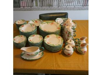 Set Of Ceramic Kitchenware  With Floral Design