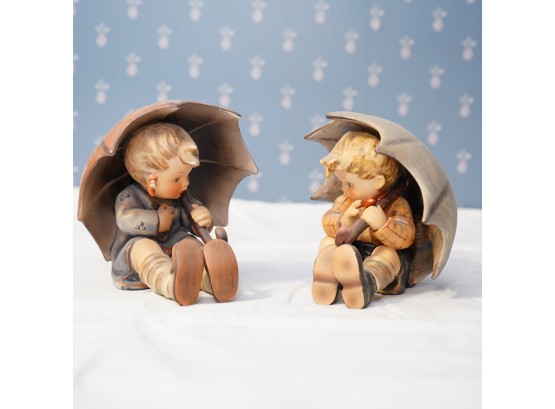 Ceramic Kids With Umbrella Goebel