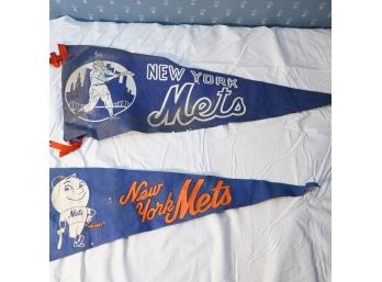 Two Vintage Mets Banners