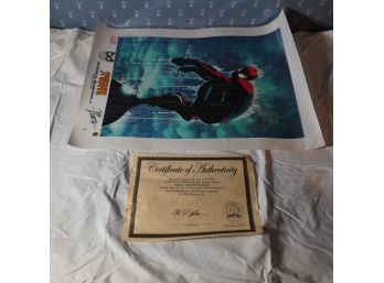 Signed Spider  Man Poster With Coa