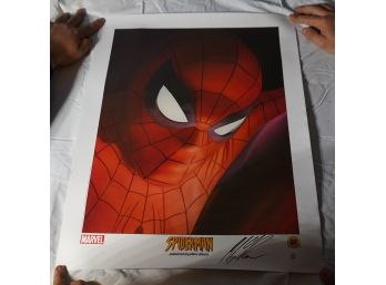 Signed Spider Man Poster By Alex Ross