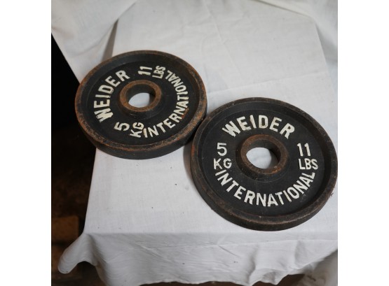 Two Weider 11 Lbs Weights