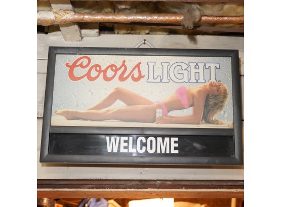 Coors Light Welcome Sign