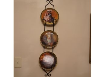 Set Of Three Norman Rockwell Plates