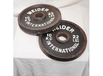 Two Weider 22 Lbs Weights