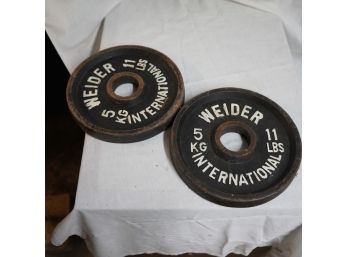 Two Weider 11 Lbs Weights