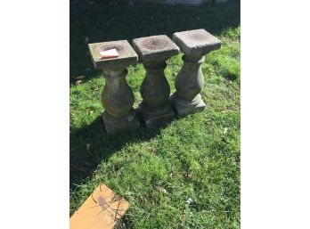 Lot Of 3 Cement Stands
