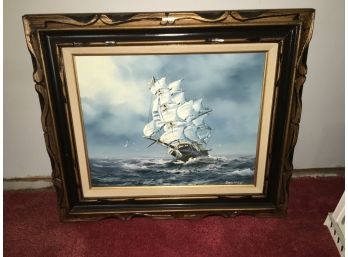 Oil On Canvas Ship