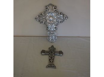 Two Metal Crosses