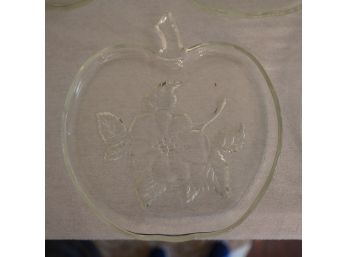 Set Of Apple Shaped Glass Plates