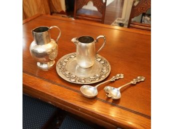 Pewter Set With Serving Pieces